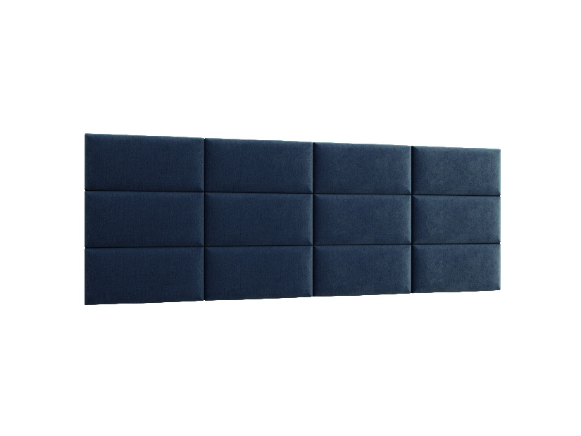 Set 12 čalúnených panelov Quadra 240x90 cm (modrá)