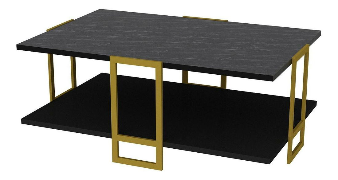 Dohányzóasztal Poppy (arany + fekete)