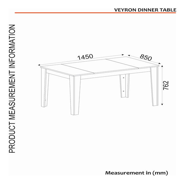 Masă sufragerie Veya 2 (pentru 6 persoane) (Travertin + Nisipiu) 