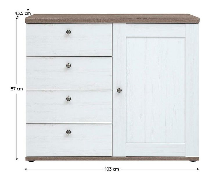 Komód Telegrafo 3 (canyon fenyő + szonoma trüffel tölgy) 