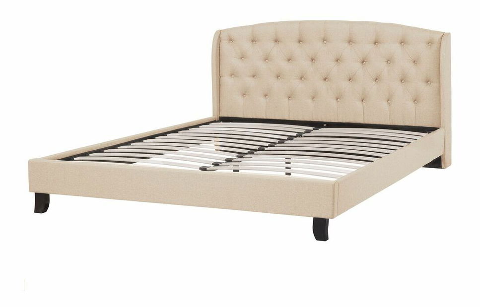 Bračni krevet 160 cm BORD (s podnicom) (bež)