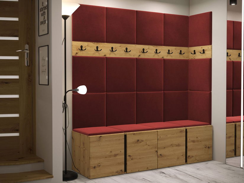 Mobilier hol Tovenaz II (stejar artisan + negru)