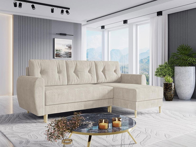 Sarokkanapé Keklat S (krém) (tárolóhellyel)