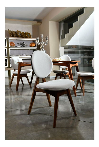 Set blagovaonskih stolica (2 kom.) Toukuta (orah + krem)