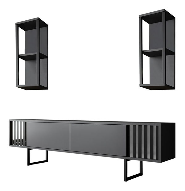 Set za dnevni boravak Chromatic (antracit + crna)