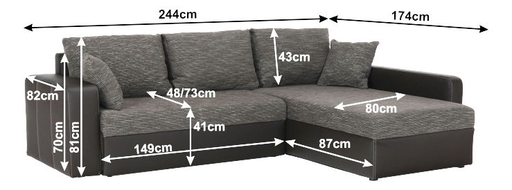 Sarokkanapé Manter barna (J)