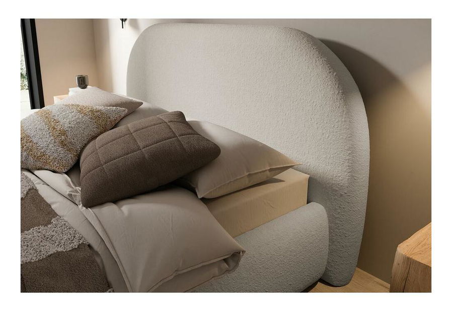 Bračni krevet 160 cm Olivo P (s podnicom) (s prostorom za odlaganje) (svijetlobež + crna)