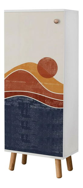 Predsieňová zostava Beside 2 (biela + tmavomodrá)