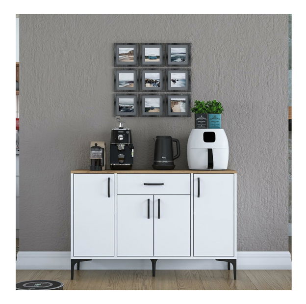 Komoda Jenaretta 136A (bijela + orah)