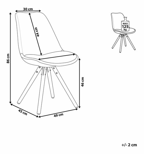 Scaun de sufragerie Doha (negru)
