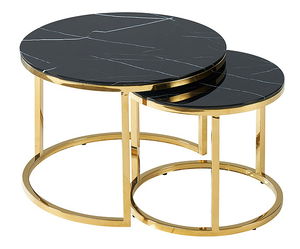Masă de cafea May (Marmură + Auriu)