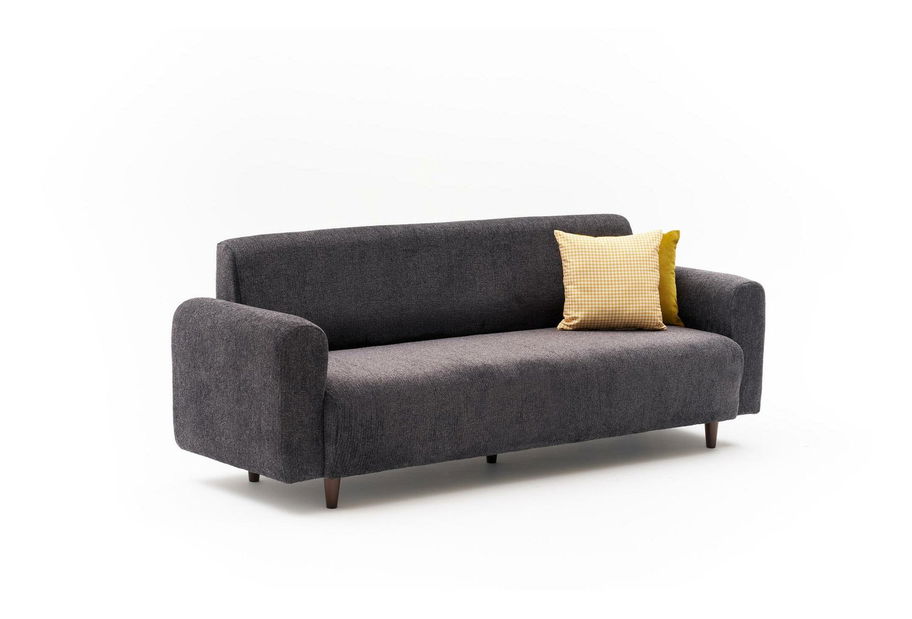 Canapea trei locuri Noyalepo C (antracit + Nuc)