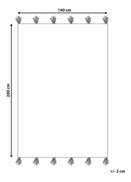 Koberec 140 x 200 cm Tuz (hnedá)