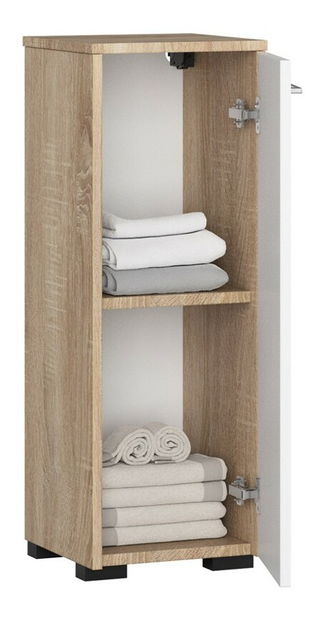 Dulap de baie Farid TYP1 (Stejar sonoma + Alb)