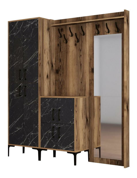 Mobilier hol Betina ABC (Nuc + Negru)