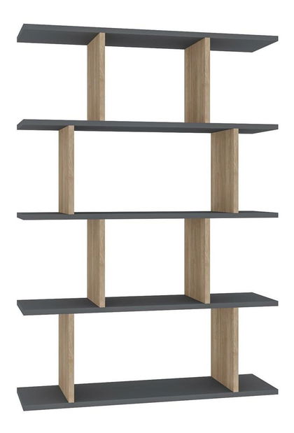 Regal Makiso 1 (antracit + hrast)