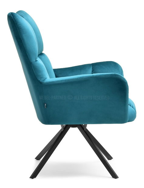 Kreslo Kikino X (tyrkysová + čierna)