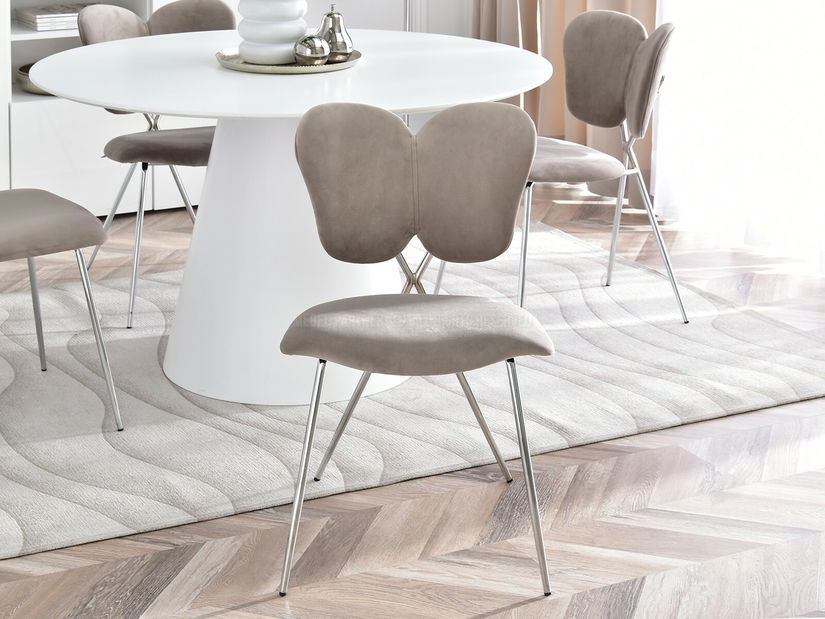 Stolička Wrangler (béžová + chrómová)