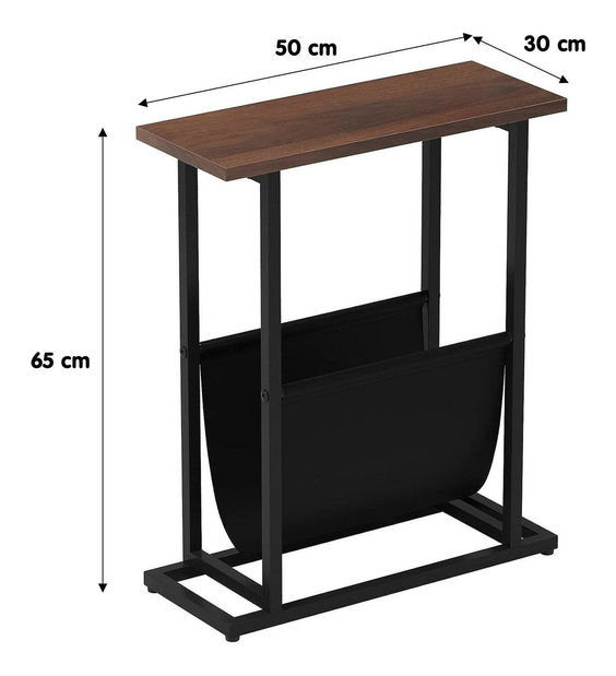 Príručný stolík Kakiso (hnedá) 