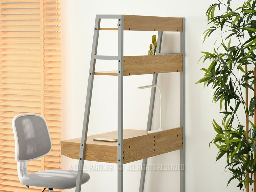 PC stolík Boge B (dub + chrómová matný)