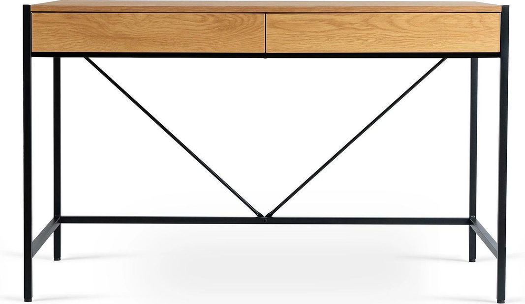 Masă de scris Azisa (stejar auriu + negru) 
