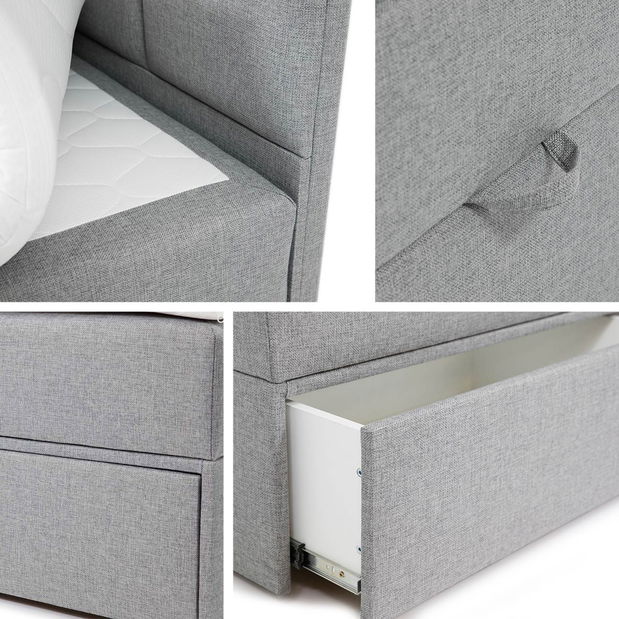 Jednolôžková posteľ 90cm Hills 1 (biela)