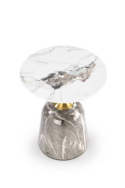 Dohányzóasztal Rosalinde (fehér márvány + szürke márvány)