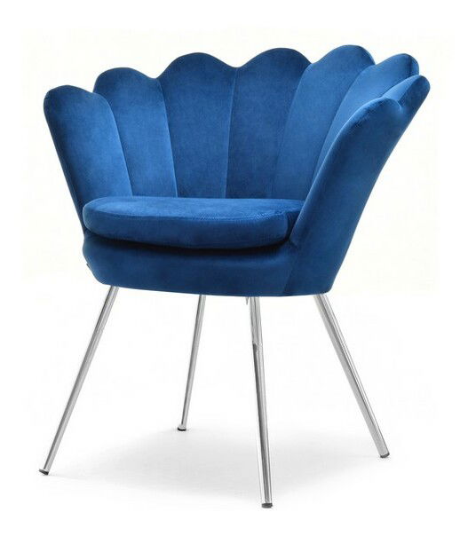 Fotel Lasair (tengerkék + króm)