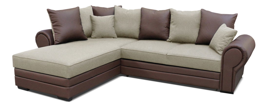 Rohová sedačka Milagro L+2F (béžová + hnedá) (L)