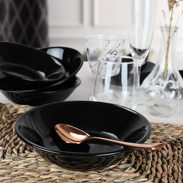 Set farfurii adânci (6 buc.) Storland (Negru)