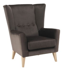 Fotelja Royse Paros 04 (sivo-smeđa taupe + bukva) 