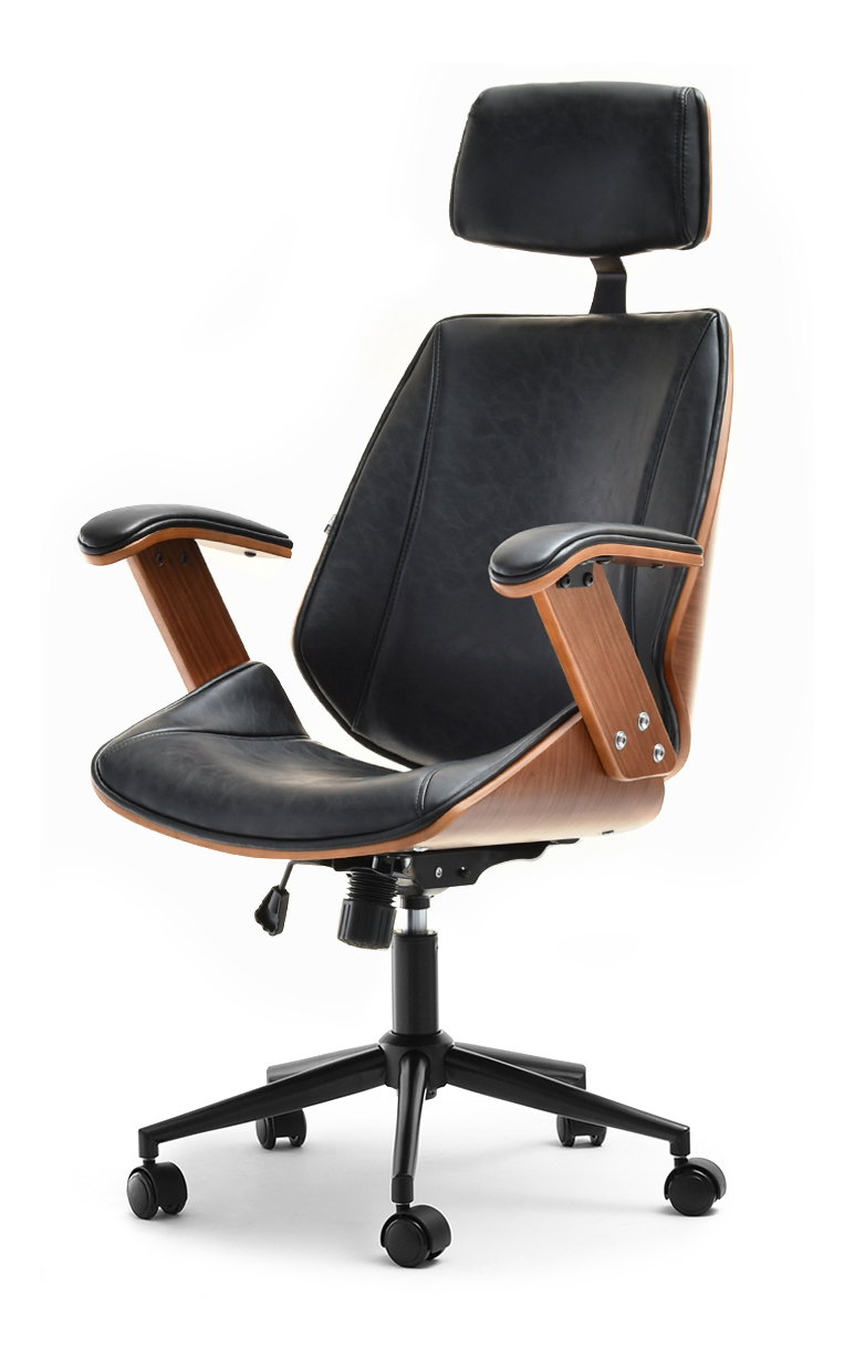 Kreslo Franc (orech tmavý + čierna)