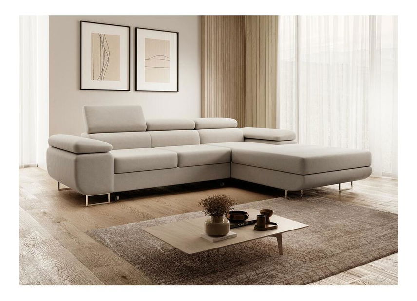 Kutna garnitura Grande (D) (bež + krom)