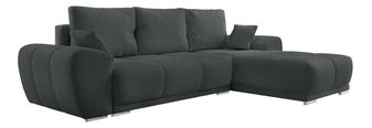 Rohová sedacia súprava Kermit (tmavosivá)