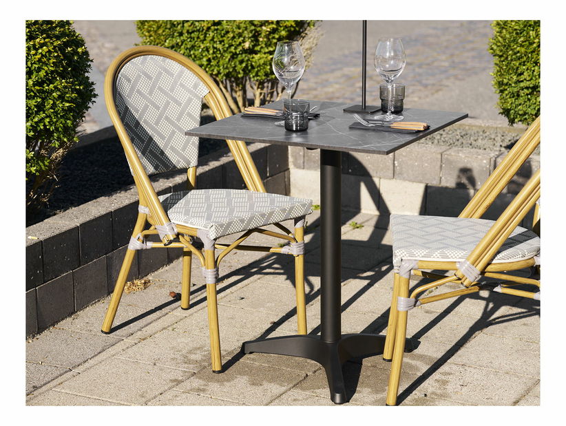 Bistro stôl Bsamira 3 (sivá + čierna)