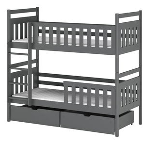 Gyerekágy 80 x 190 cm Mao (ágyráccsal és tárolóhellyel) (grafit)