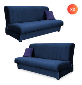 Set 2 canapele Stigma (albstru închis) 