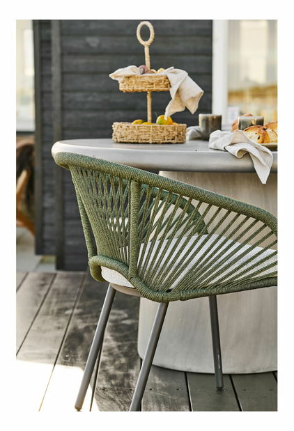 Záhradná stolička Neavetaora 1 (sivá + zelená)