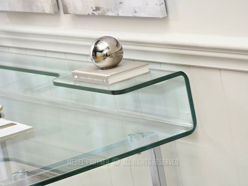 PC stol Lazuli (staklo + krom)