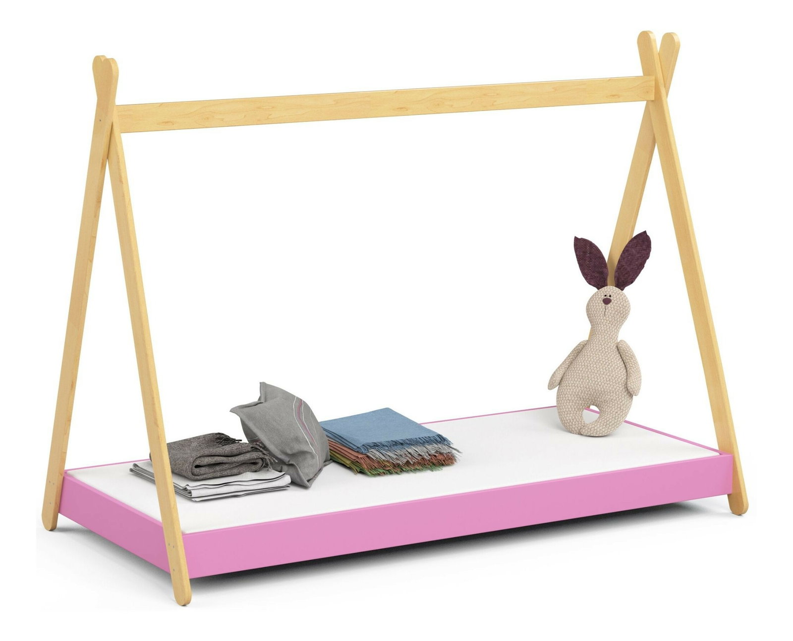 Detská posteľ Graciela II (ružová) (s matracom)