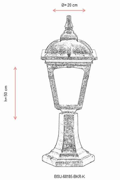 Iluminat de perete pentru exterior Becca (maro)