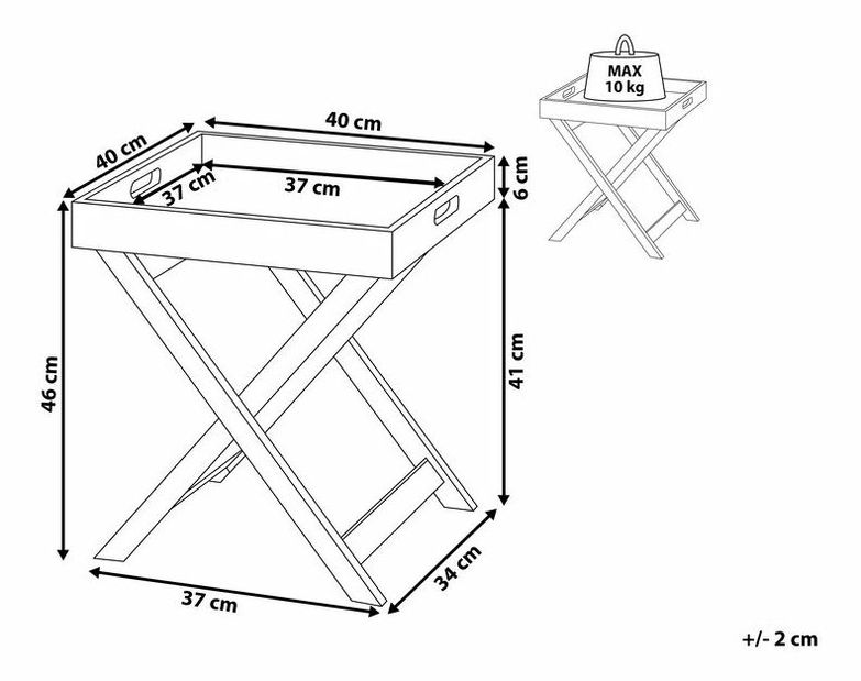 Konferenčný stolík Chapel (sivá)