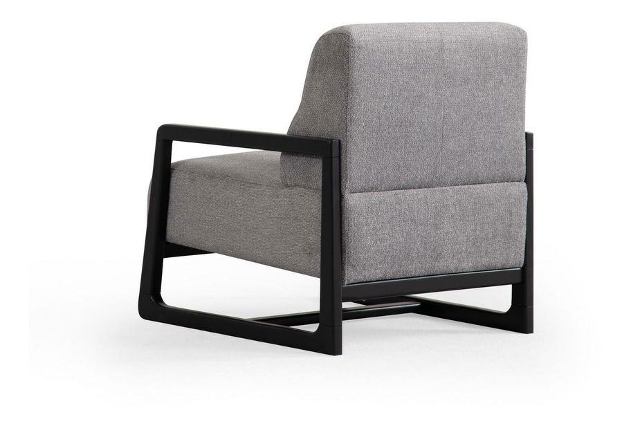 Fotel Atonetta (világosszürke + fekete)