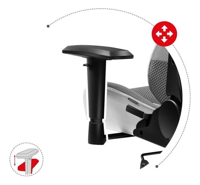 Gaming stolica Fusion 6.2 (bijela + siva)