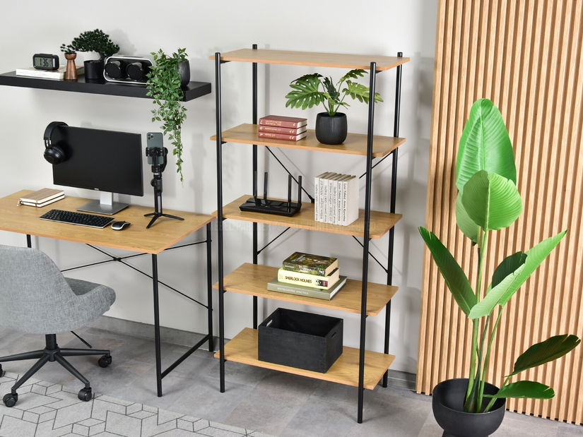 Regál Almasa A4 (tölgy + fekete)