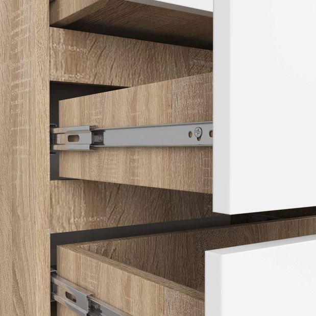 Komoda Cleania CL3 (hrast sonoma + bijela)