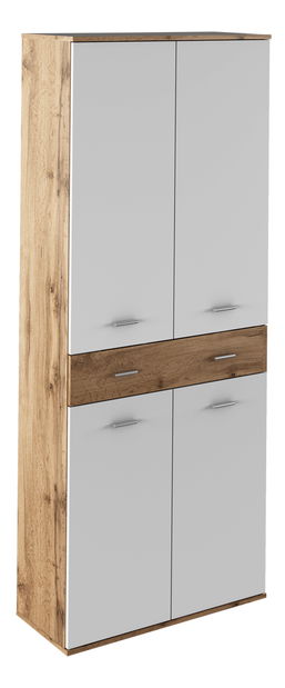 Polcosszekrény Cyrio typ 1 (wotan tölgy + fehér)