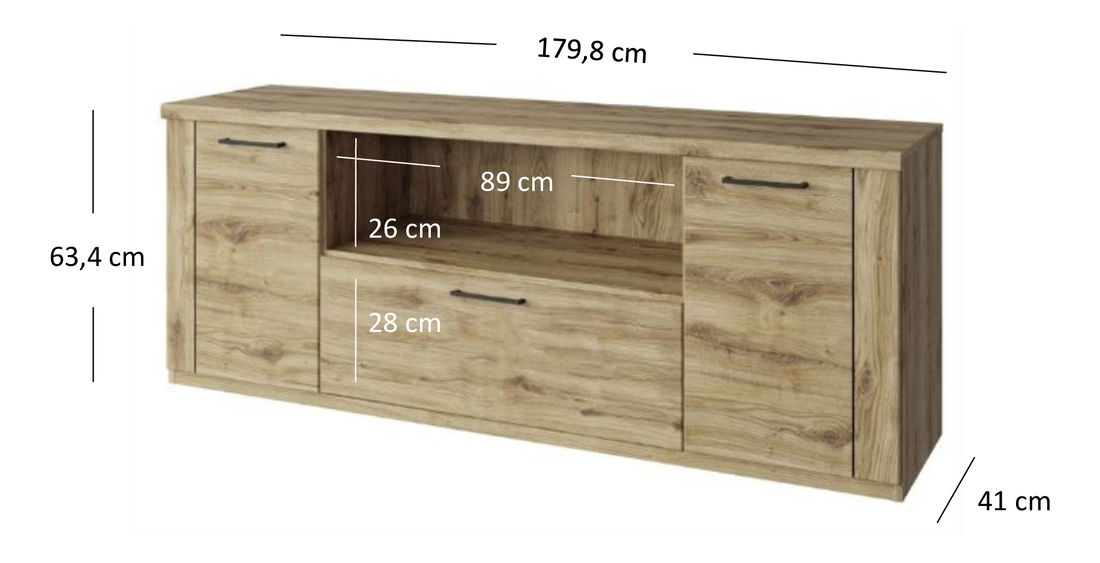 TV stolić/ormarić Deloris 180 (hrast navarra)