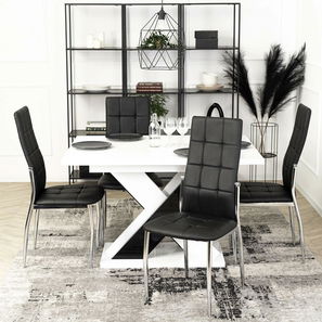 Scaun sufragerie Marinaleda (piele ecologică negru) 