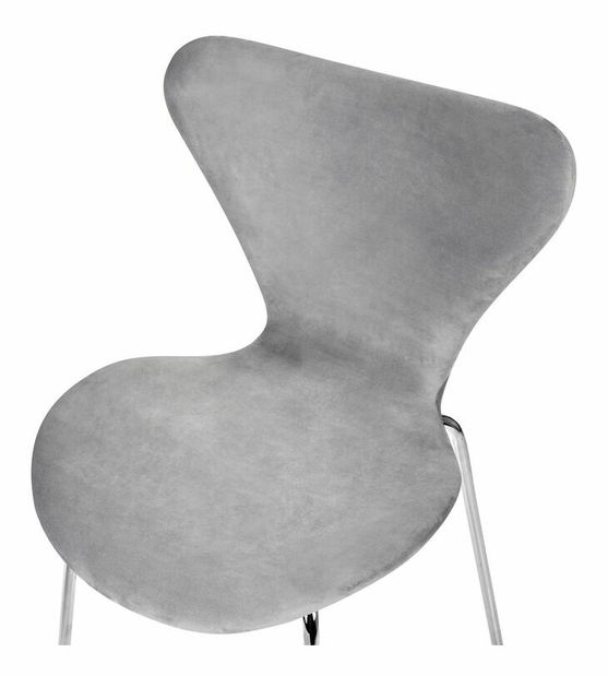 Set 2 ks jedálenských stoličiek Baylor (sivá + strieborná)